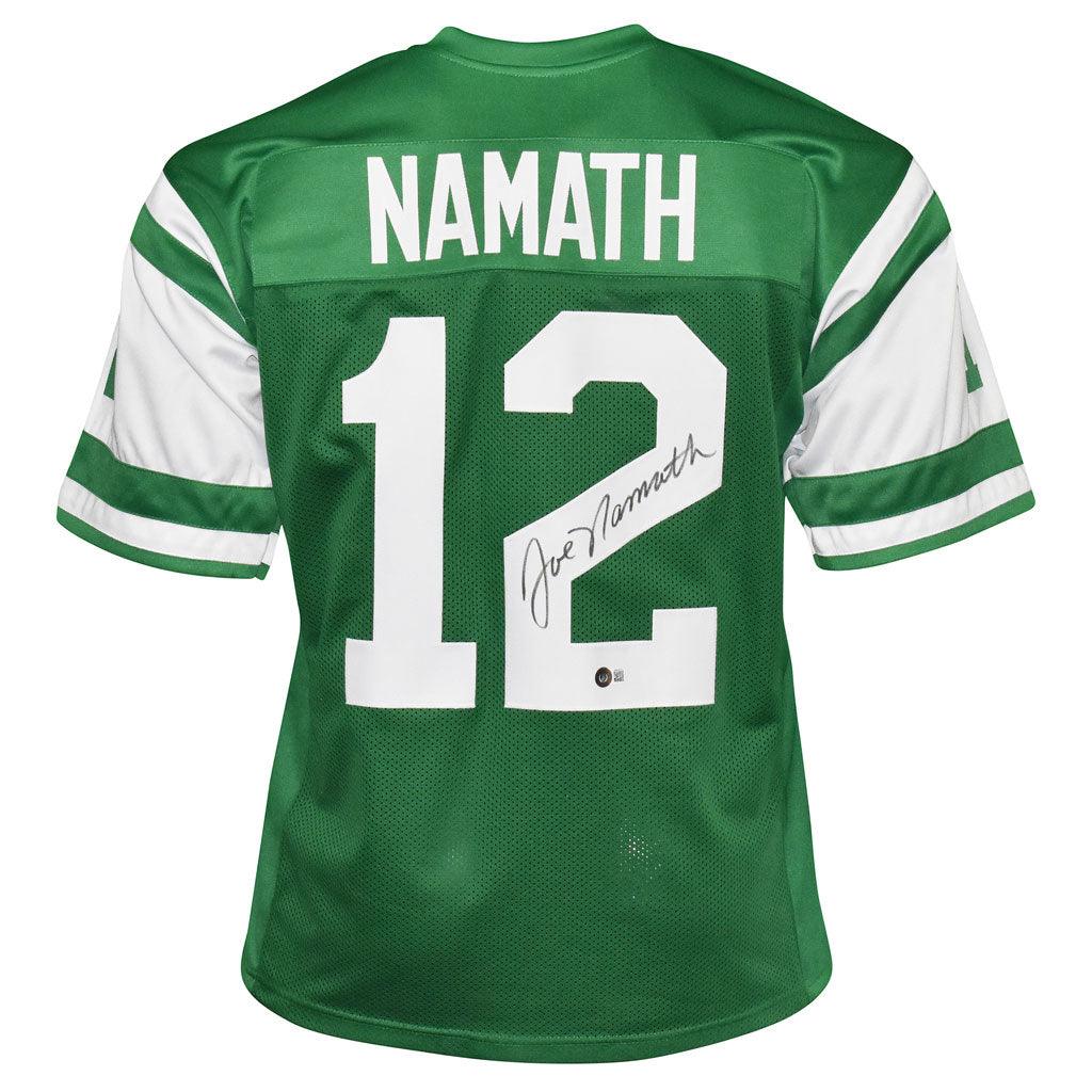 Joe Namath Signed Jersey Jets Green Custom Jersey (BAS Witnessed)