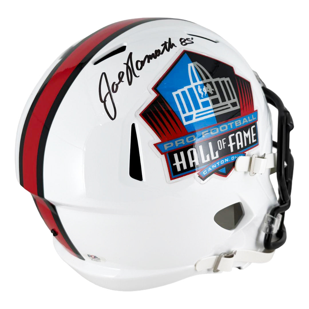 Joe Namath Signed Hall of Fame Speed Full-Size Replica Football Helmet (PSA)