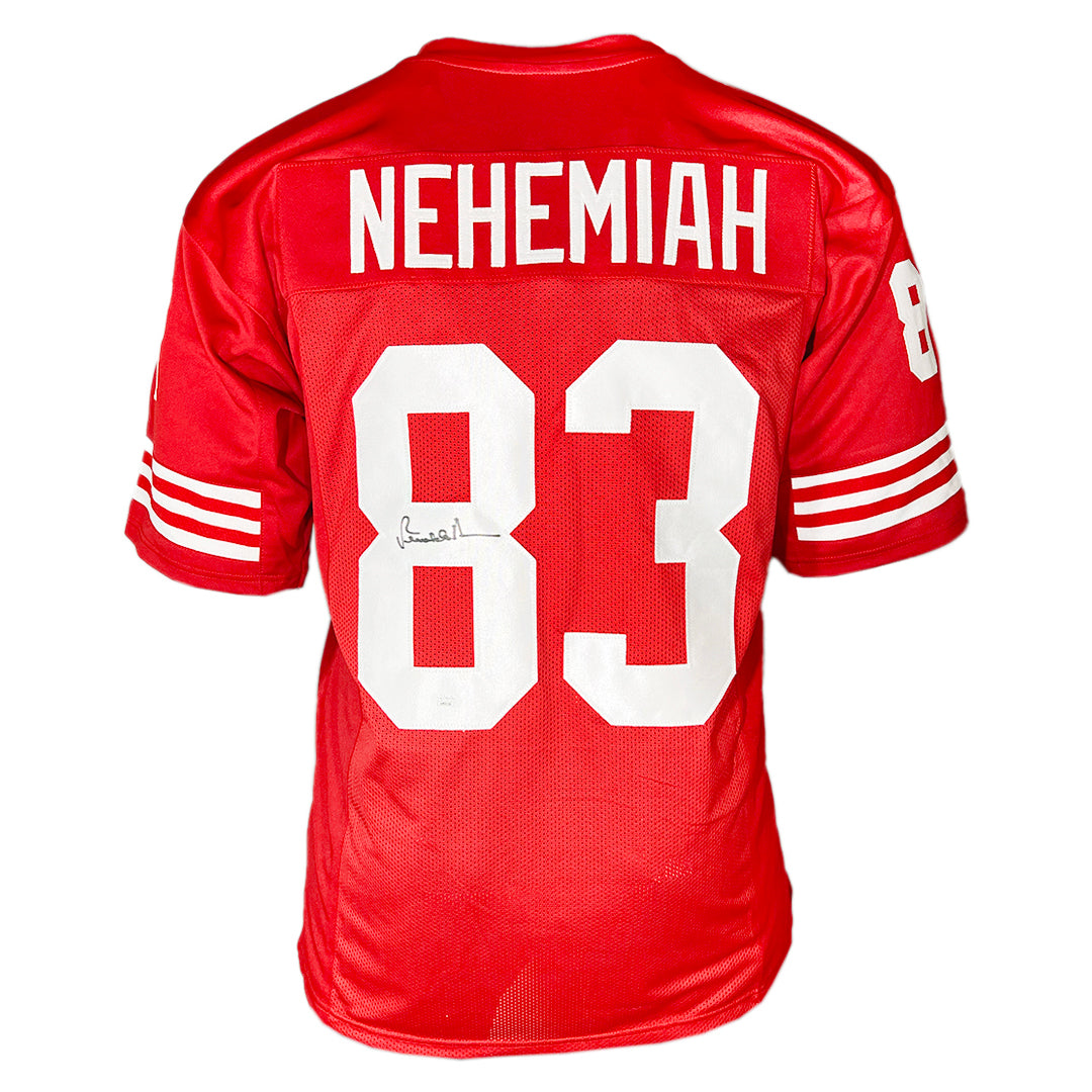 Renaldo Nehemiah Signed San Francisco Red Football Jersey (JSA)