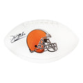 David Njoku Signed Cleveland Browns Official NFL Team Logo White Football (JSA)