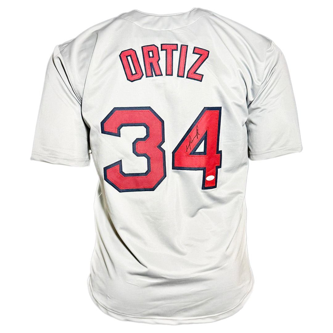 David Ortiz Signed Boston Grey Baseball Jersey (JSA)
