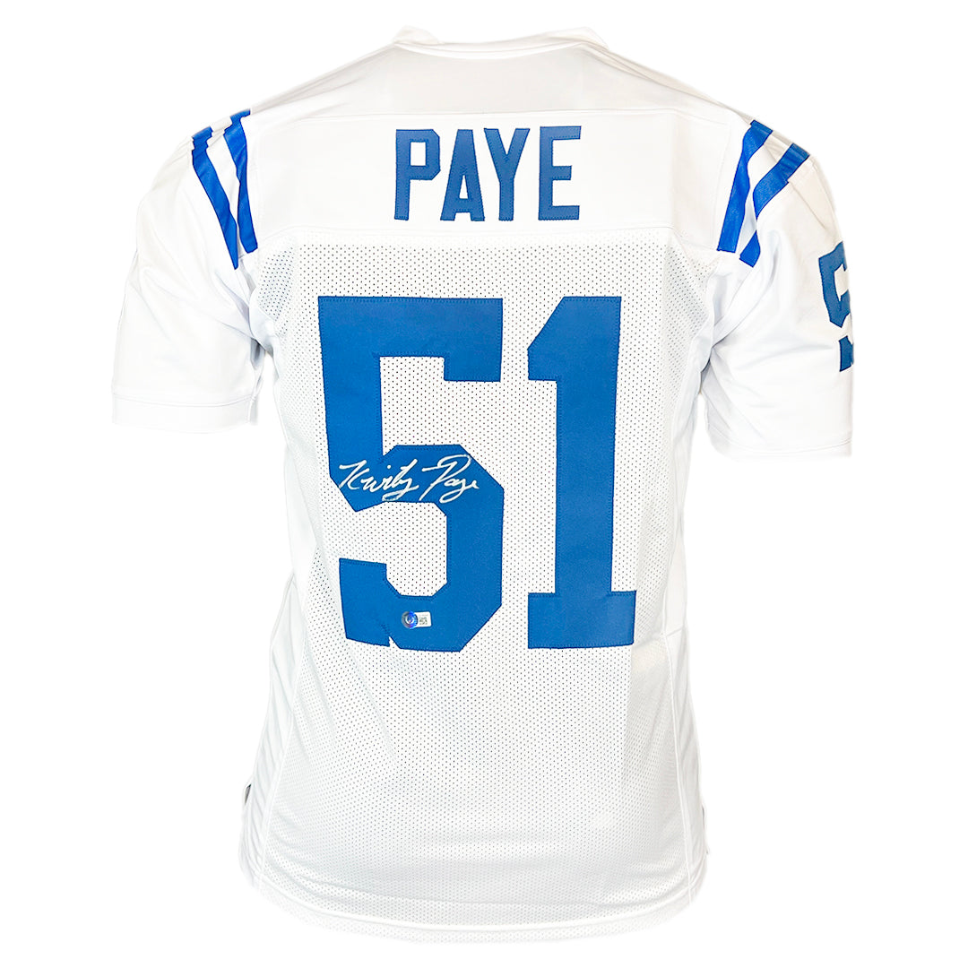 Kwity Paye Signed Indianapolis White Football Jersey (Beckett)