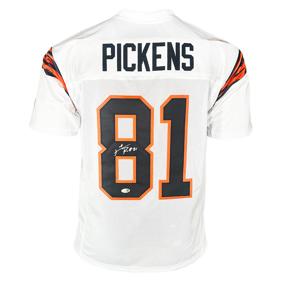 Carl Pickens Signed Cincinnati White Football Jersey (JSA)