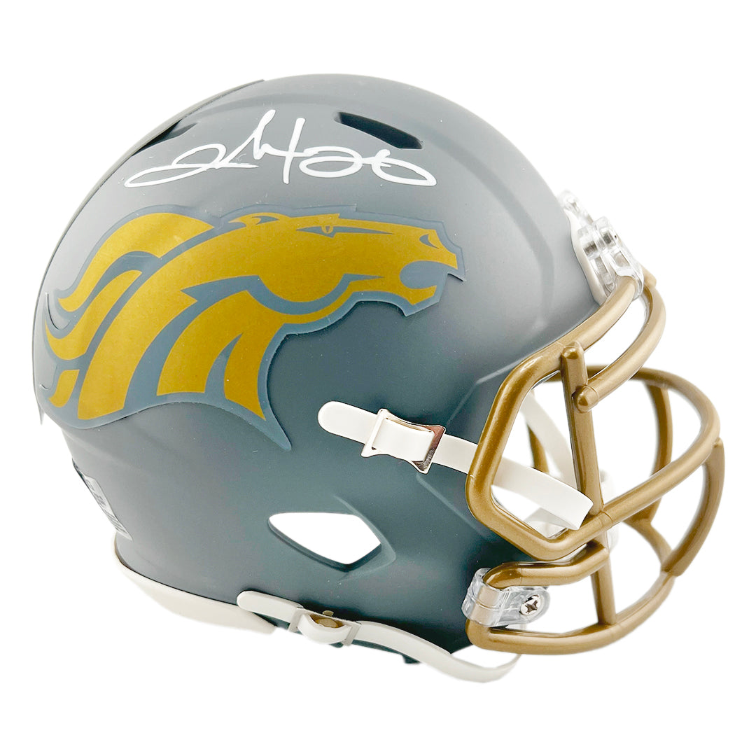 Clinton Portis Signed Denver Broncos Slate Alternate Speed Mini Football Helmet (Beckett)
