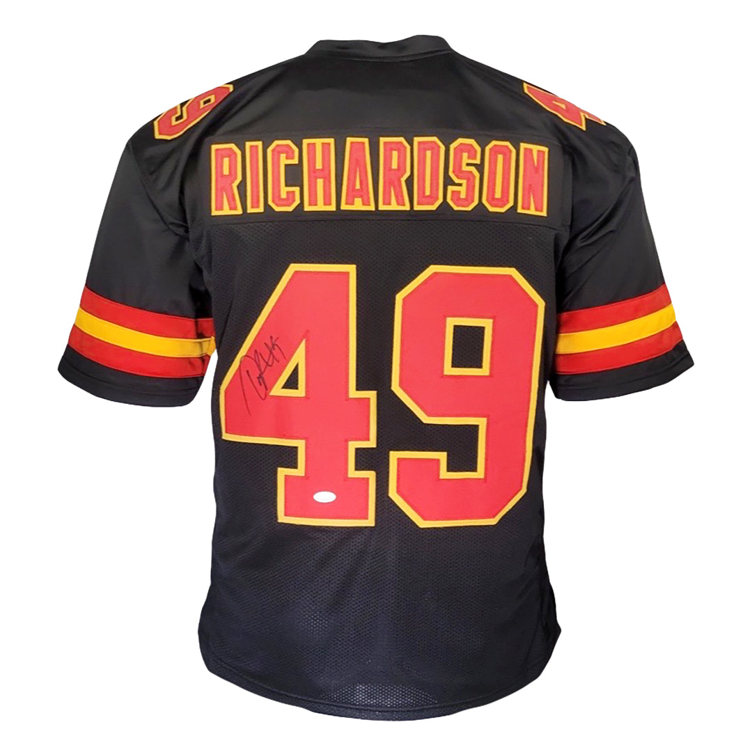 Tony Richardson Signed Kansas City Black Football Jersey (JSA)