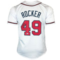 John Rocker Signed F*** NY Inscription Atlanta White Baseball Jersey (Beckett)