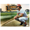 Pete Rose Signed Cincinnati Pose 7 Baseball 8x10 Photo (JSA)