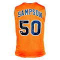 Ralph Sampson Signed 3x POY Inscription Virginia College Orange Basketball Jersey (JSA)