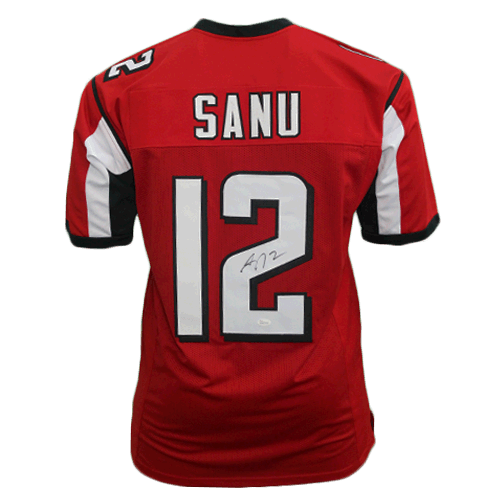 Mohamed Sanu Sr Atlanta Red Autographed Football Jersey (JSA)