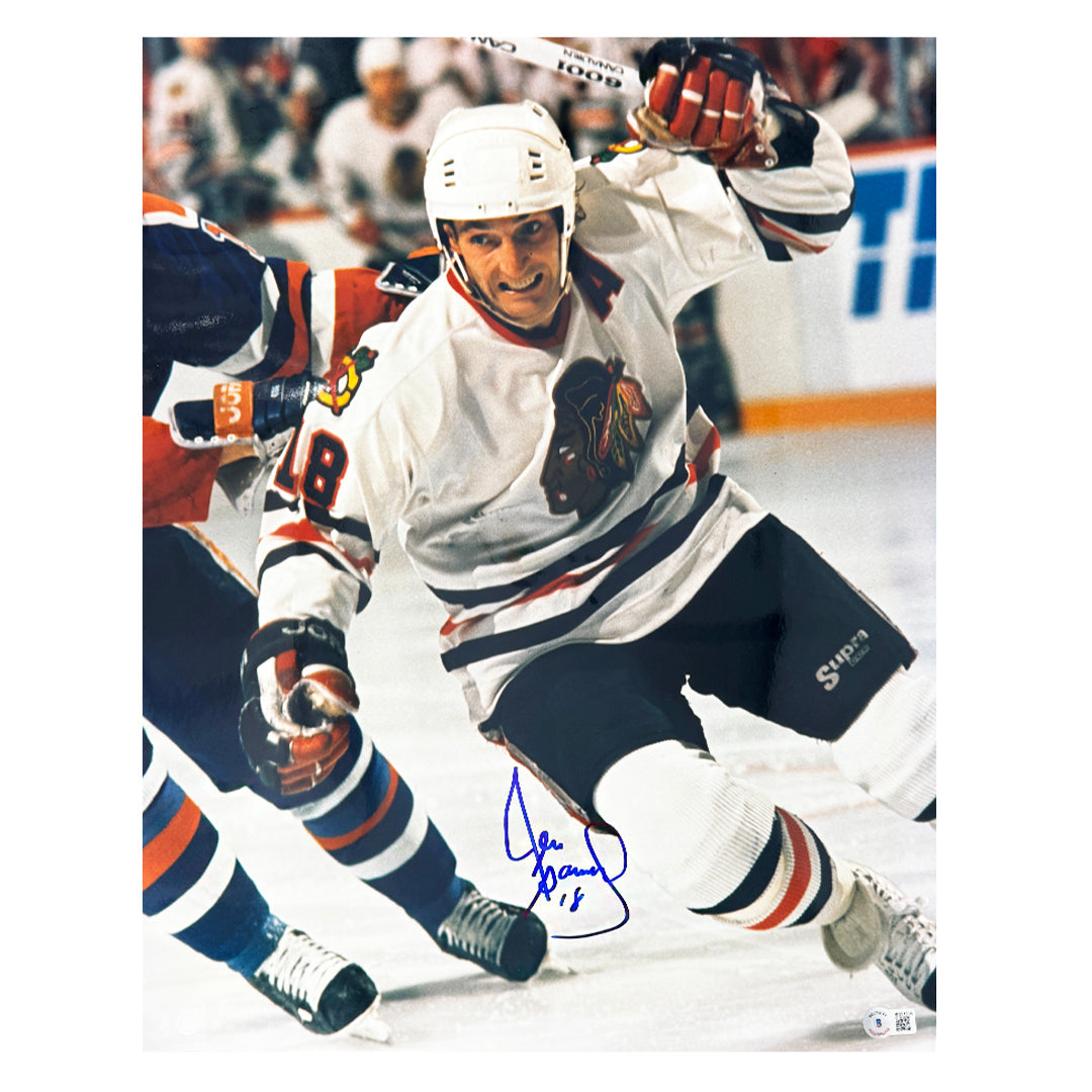 Denis Savard Signed Chicago Pose 1 Hockey 16x20 Photo (Beckett)