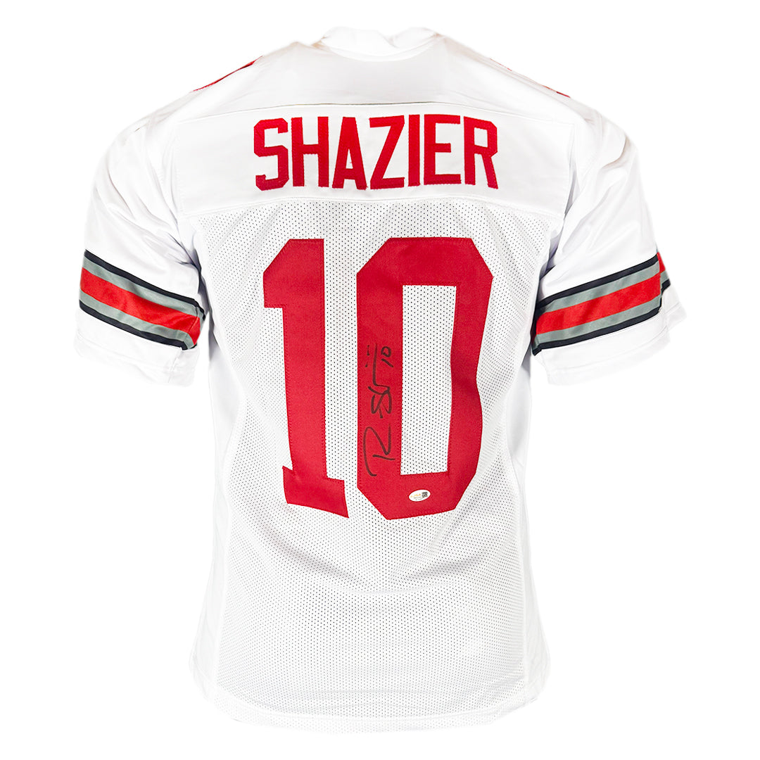 Ryan Shazier Signed Ohio State College White Football Jersey (JSA)