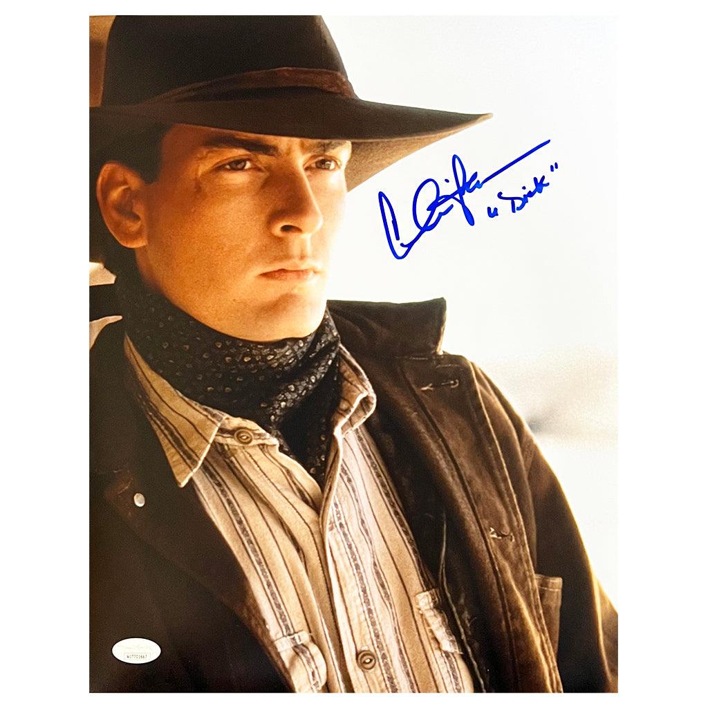 Charlie Sheen Signed 11x14 Photo Pose 3 (JSA)