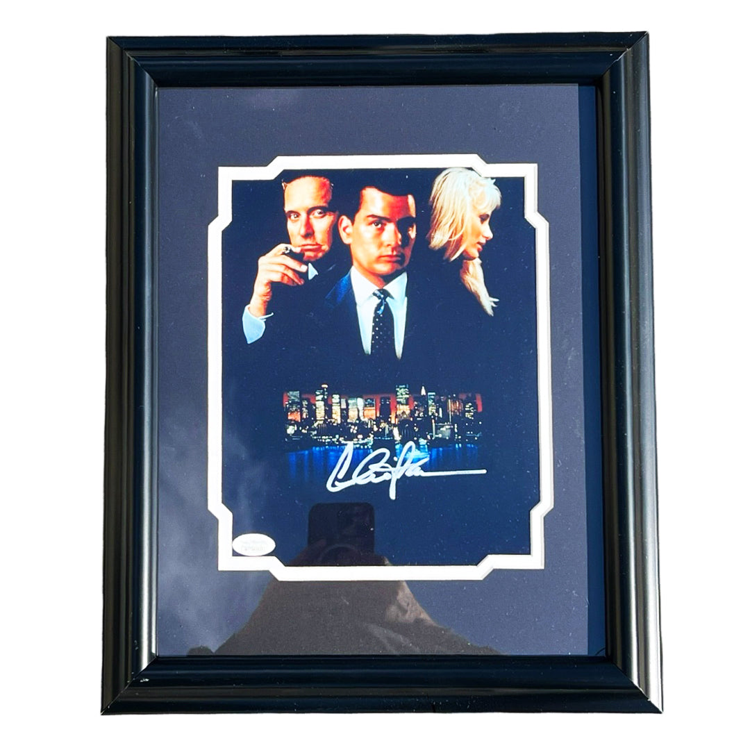 Charlie Sheen Signed Wall Street Pose 1 Framed 8x10 Photo (JSA)