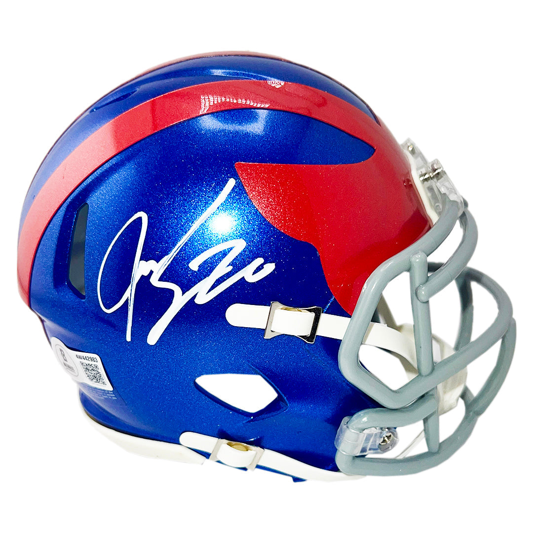Jeremy Shockey Signed New York Giants Alt 2024 Mini Football Helmet (Beckett)