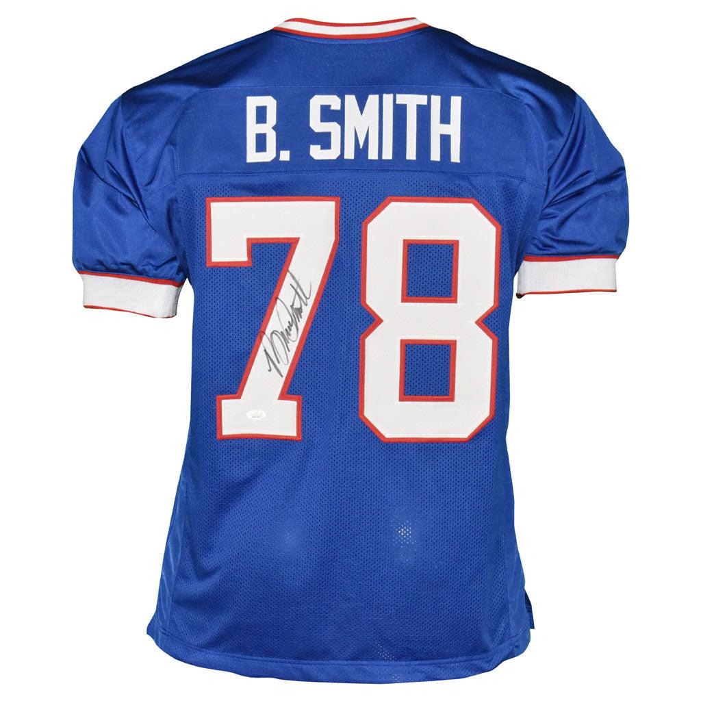 Bruce Smith Signed Buffalo Blue Football Jersey (Beckett )