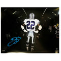 Emmitt Smith Signed Dallas Cowboys Tunnel Football 16x20 Photo (Beckett)