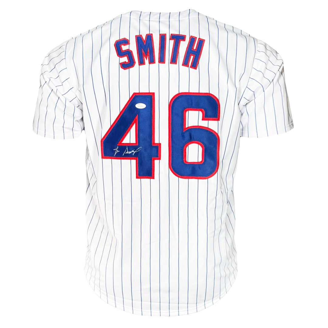 Lee Smith Signed Chicago Pinstripe Baseball Jersey (JSA)