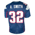 Antowain Smith Signed 2x SB Champ Inscription New England Navy Football Jersey (JSA)