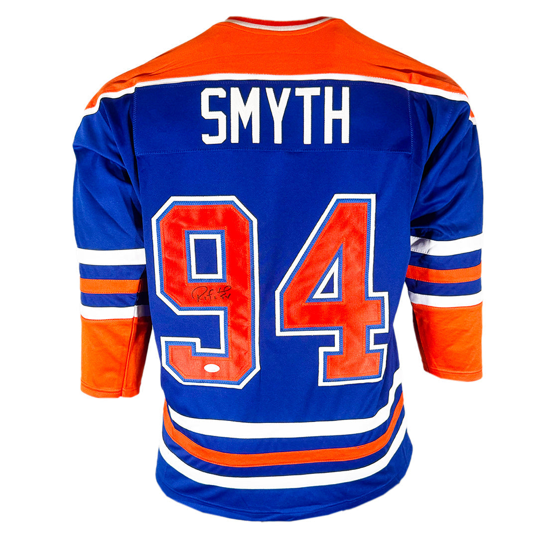 Ryan Smyth Signed Edmonton Blue Hockey Jersey (JSA)