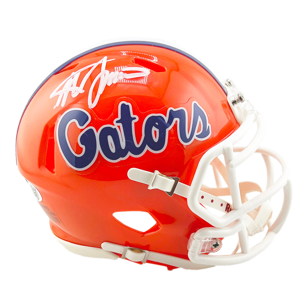 Steve Spurrier Signed Florida Gators Orange Speed Mini Football Helmet (JSA)