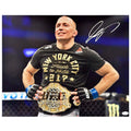 George St-Pierre Signed Pose 1 16x20 Photo (JSA)