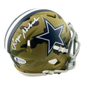 Roger Staubach Signed Dallas Cowboys Camo Speed Mini Football Helmet (Beckett)