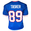Steve Tasker Signed Buffalo Blue Football Jersey (Beckett)