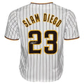 Fernando Tatis Jr Signed San Diego White Pinstripe Slam Diego Baseball Jersey (JSA)