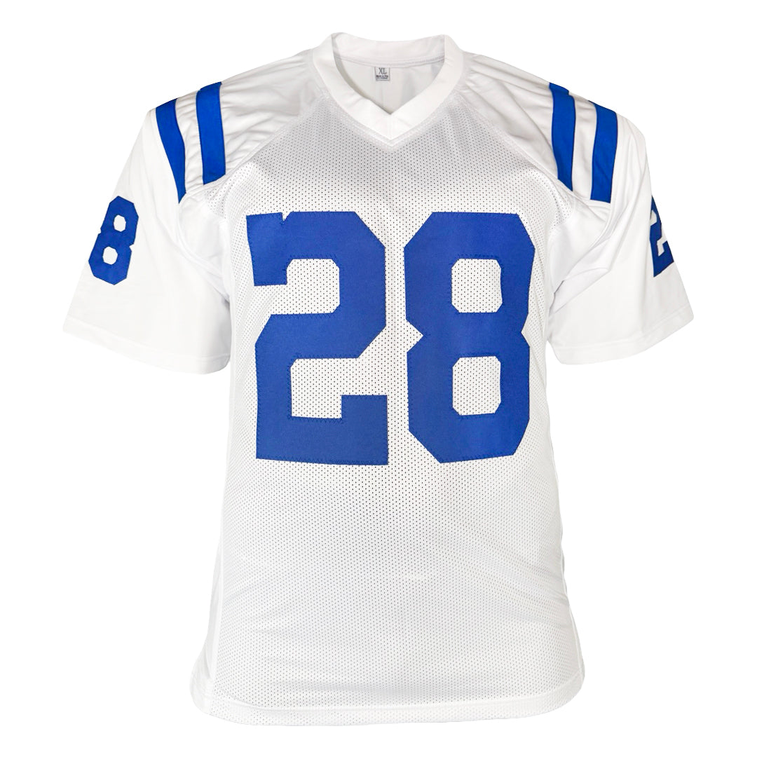 Jonathan Taylor Signed Indianapolis White Football Jersey (JSA)