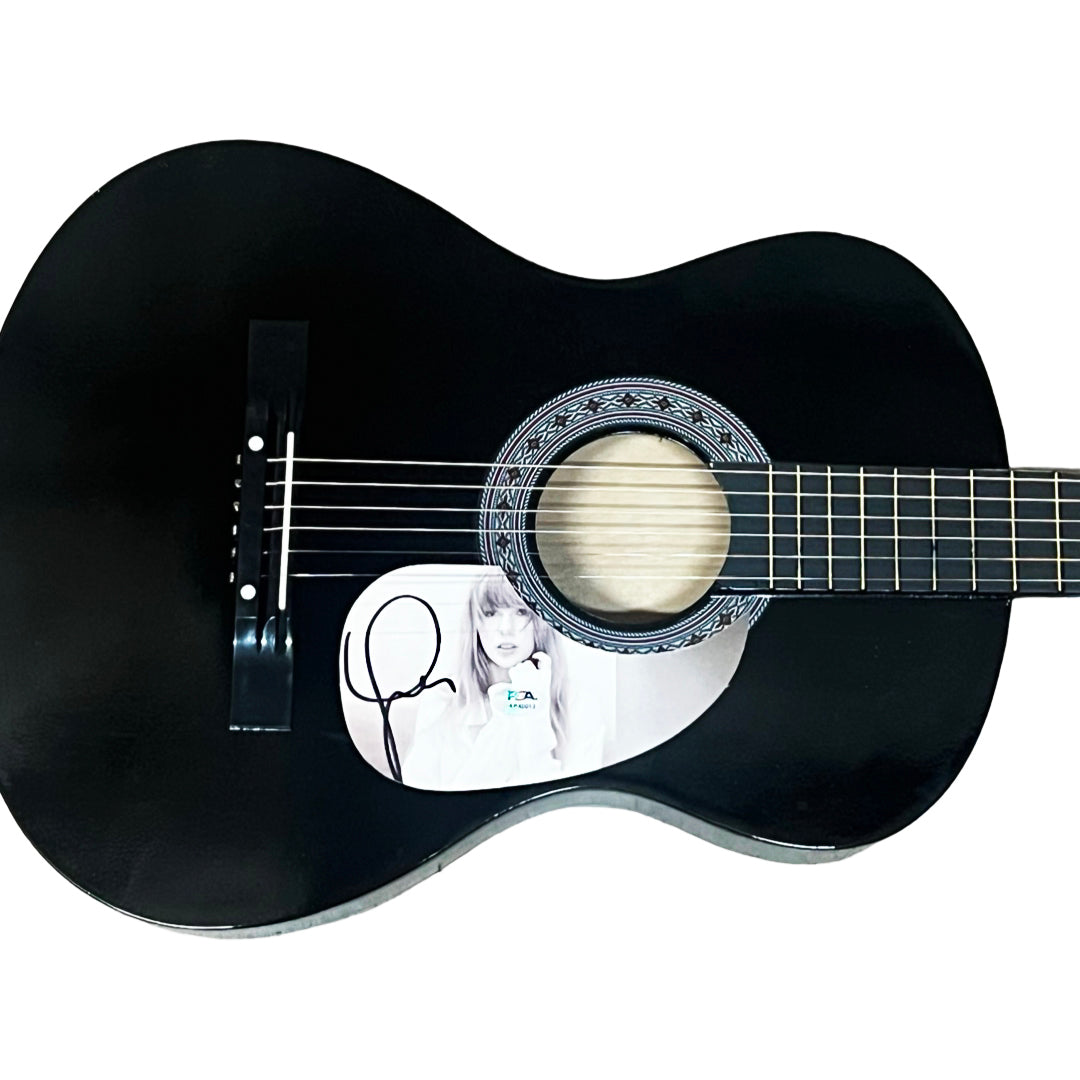 Taylor Swift Signed Black Acoustic Guitar (PSA)