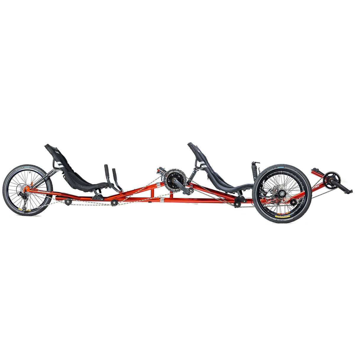 TerraTrike Tandem Pro Sparkle Copper Recumbent Trike (SM)