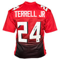 A.J. Terrell Jr Signed Atlanta Red Football Jersey (Beckett)