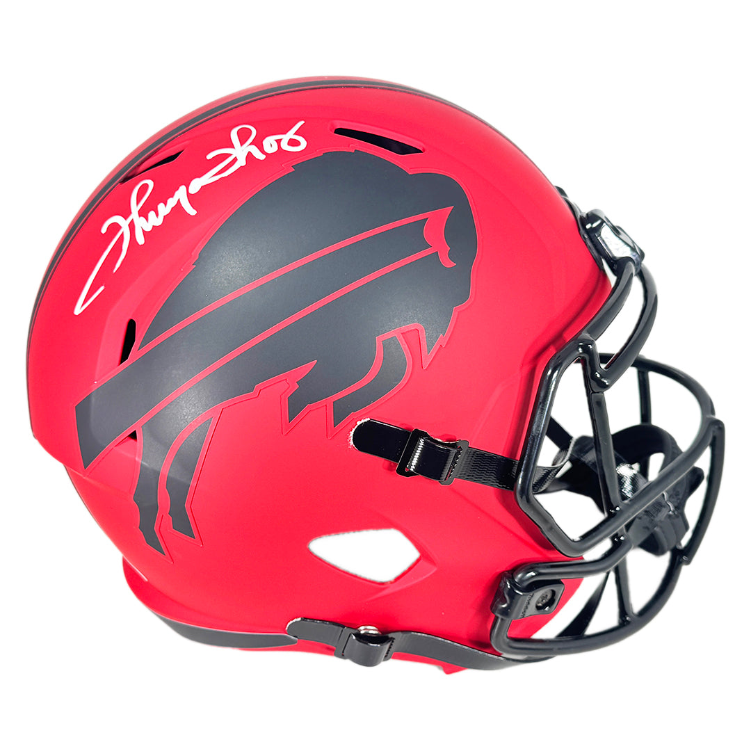 Thurman Thomas Signed Buffalo Bills Rave Full-Size Replica Football Helmet (JSA)