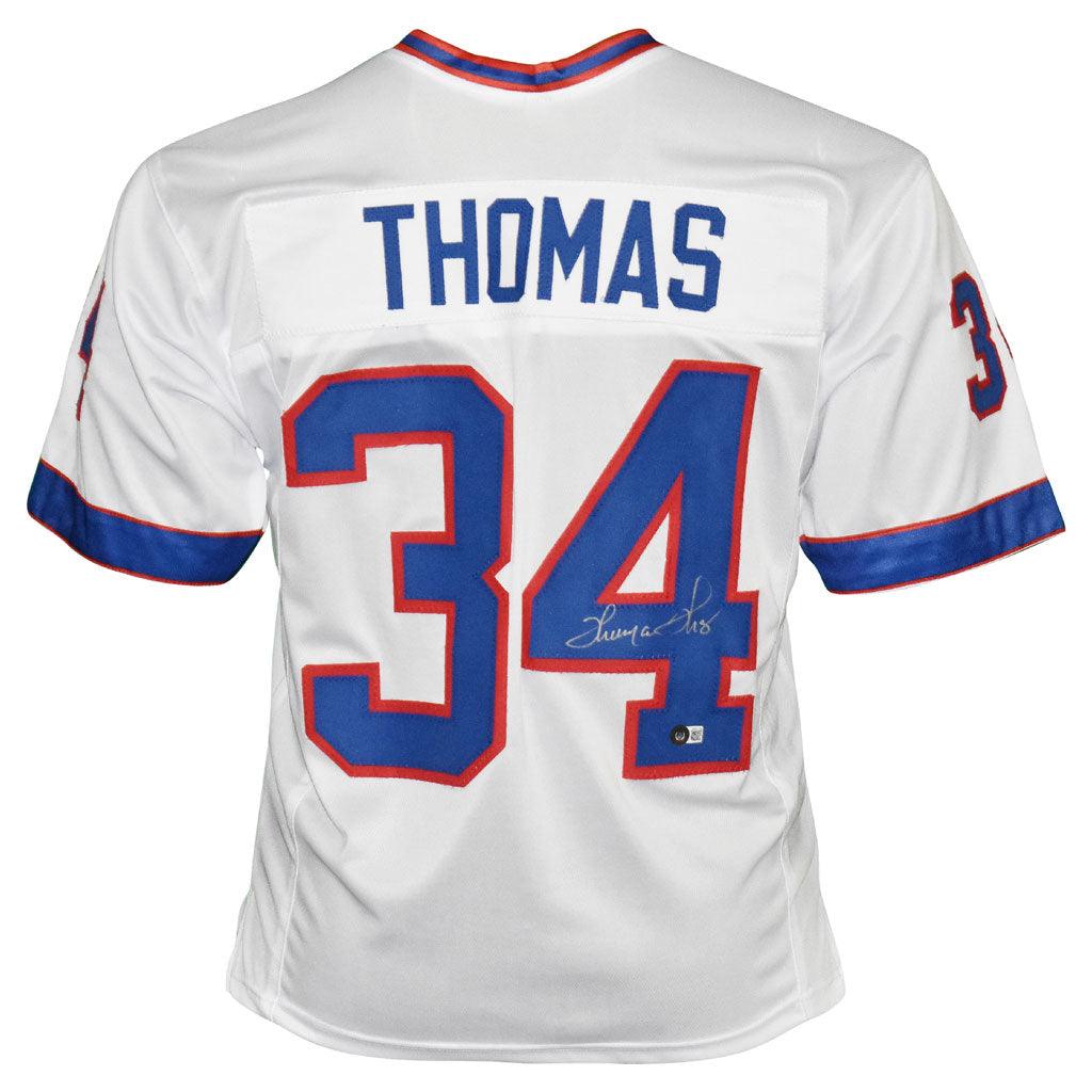 Thurman Thomas Signed Buffalo White Football Jersey (Beckett)