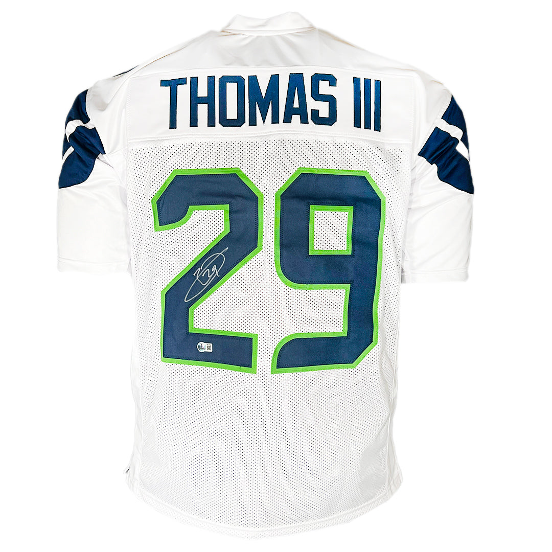 Earl Thomas Signed Seattle White Football Jersey JSA