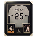 Jim Thome Signed Chicago Framed Vertical Layout Pro Edition Grey Jersey (JSA)