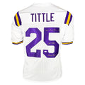 Y.A. Tittle Signed 1947 Cotton Bowl MVP Geaux Tigers Inscription LSU College White Football Jersey (JSA)