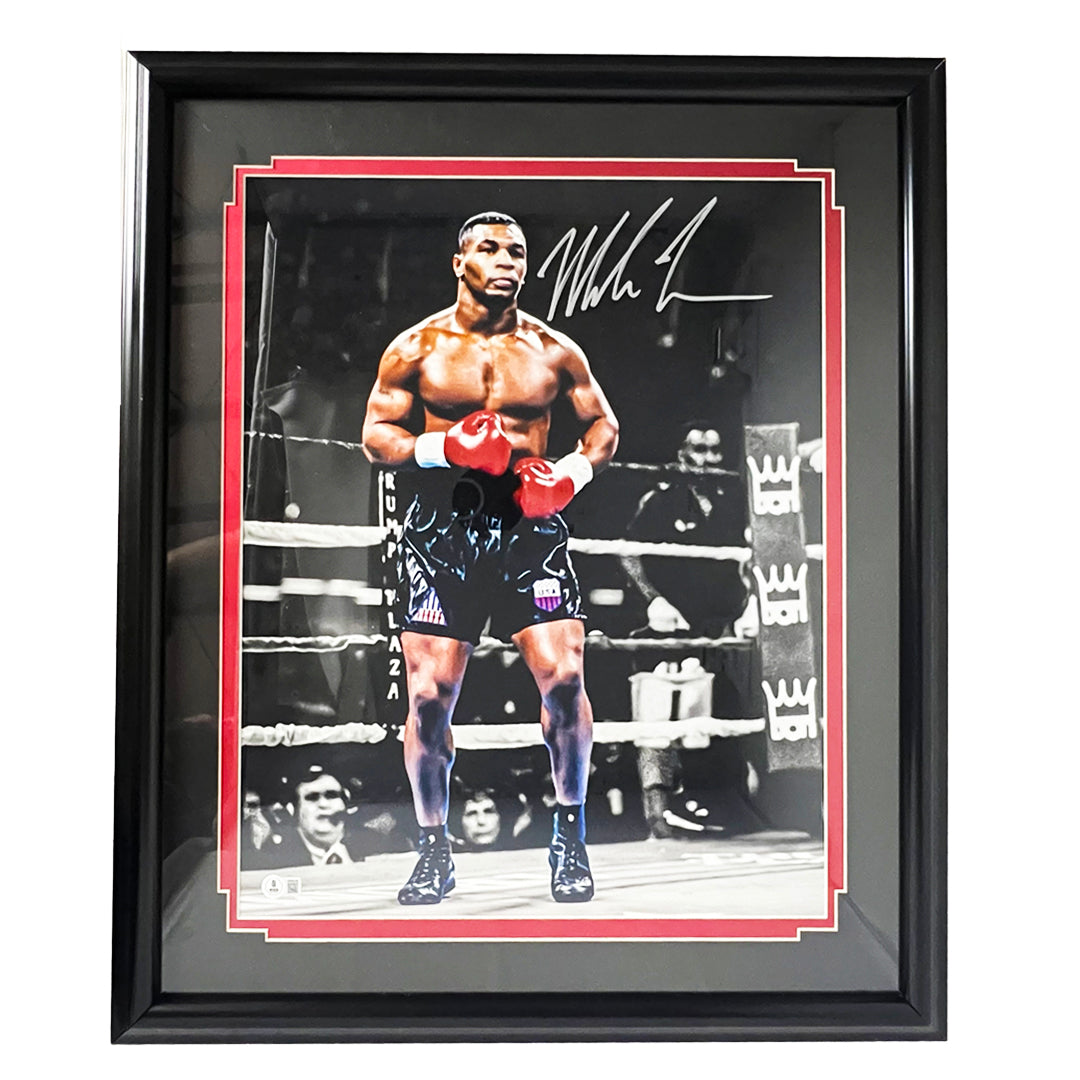 Mike Tyson Signed Pose 1 Boxing 16x20 Framed Photo (Beckett)