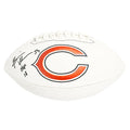 Brian Urlacher Signed HOF 18 Inscription Chicago Bears Official NFL Team Logo White Football (Beckett)