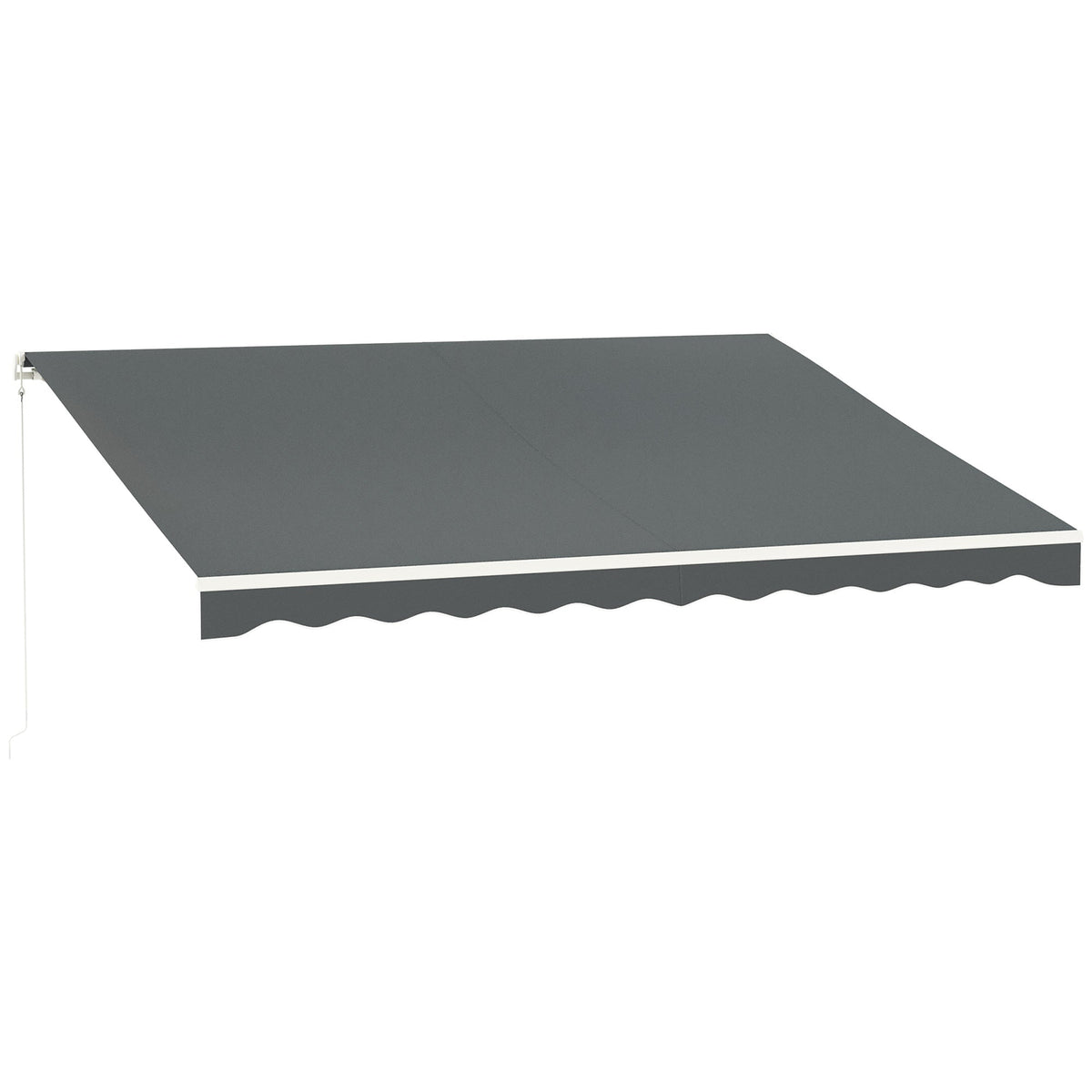 13' x 10' Electric Retractable Awning with Remote Control & Manual Crank Handle, Grey