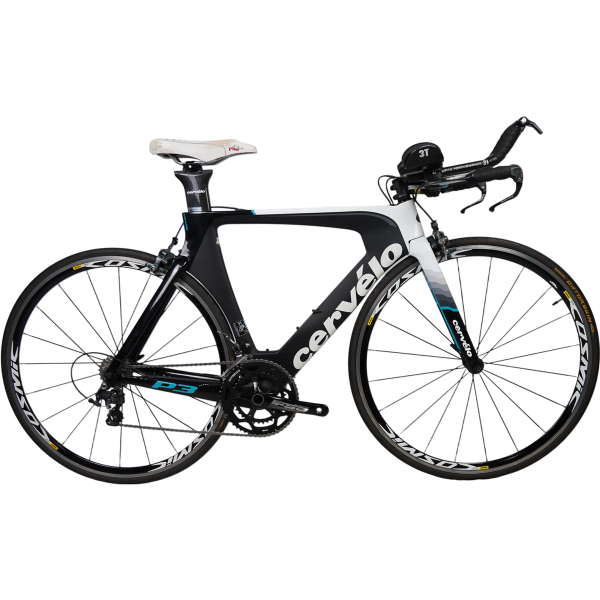 2016 Cervélo P3 700c Rim Brake Carbon TT/Tri Bike W/ Mavic Cosmic Wheels - 51cm