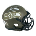 Kenneth Walker III Signed Seattle Seahawks Salute to Service Mini Football Helmet (Beckett)