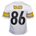 Hines Ward Signed Pittsburgh White Football Jersey (JSA)
