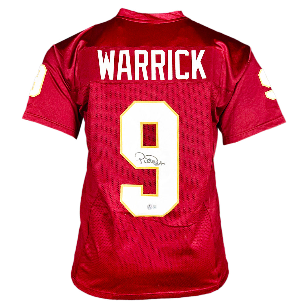 Peter Warrick Signed FSU College Red Football Jersey (Beckett)