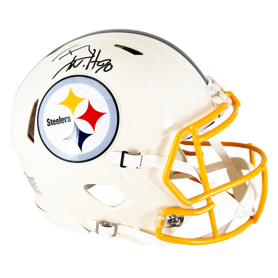 TJ Watt Signed Pittsburgh Steelers Authentic Retro Speed Full-Size Football Helmet (Beckett)