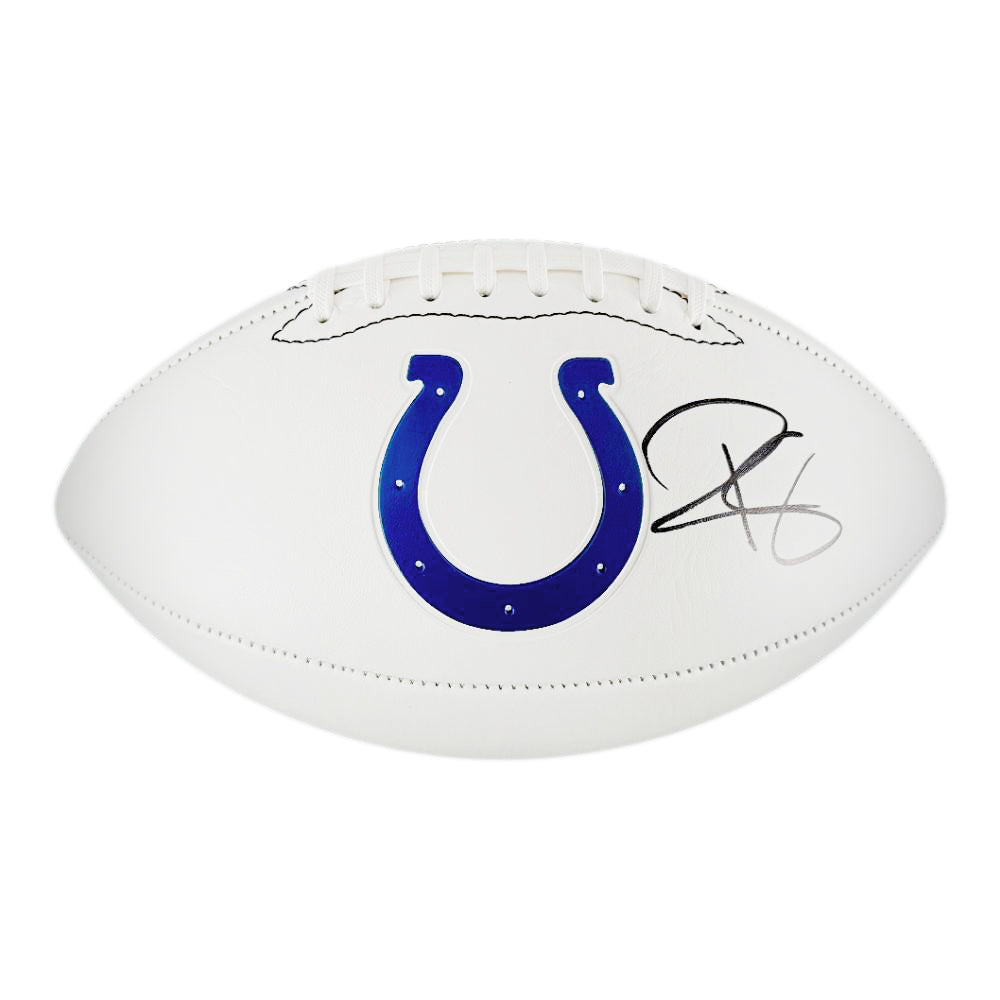 Reggie Wayne Signed Logo Panel Indianapolis Colts Official NFL Team Logo Football (Beckett)