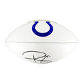 Reggie Wayne Signed White Panel Indianapolis Colts Official NFL Team Logo Football (Beckett)