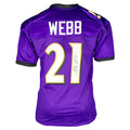 Ladarius Webb Signed Baltimore Purple Football Jersey (JSA)