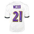 Ladarius Webb Signed Baltimore White Football Jersey (JSA)
