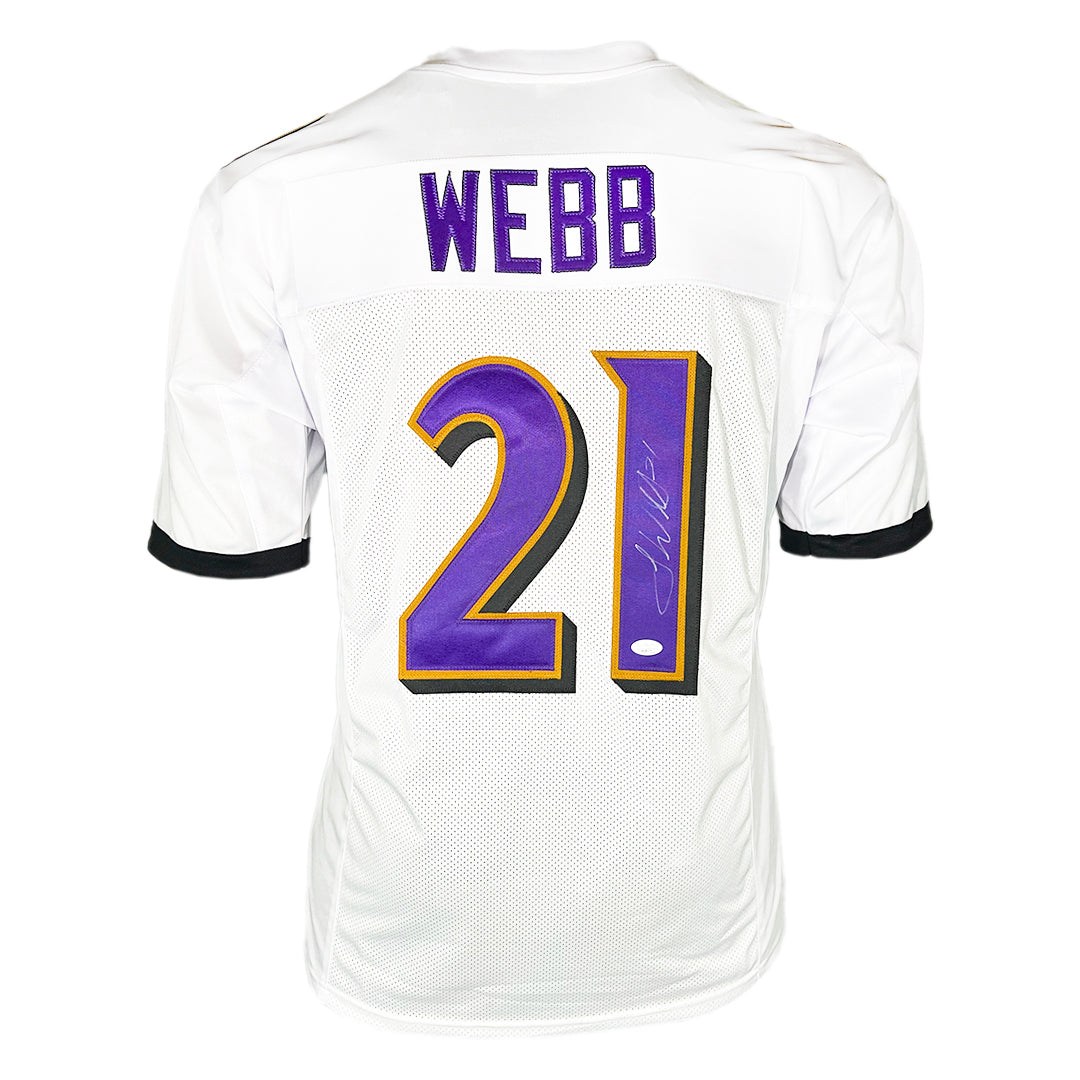 Ladarius Webb Signed Baltimore White Football Jersey (JSA)